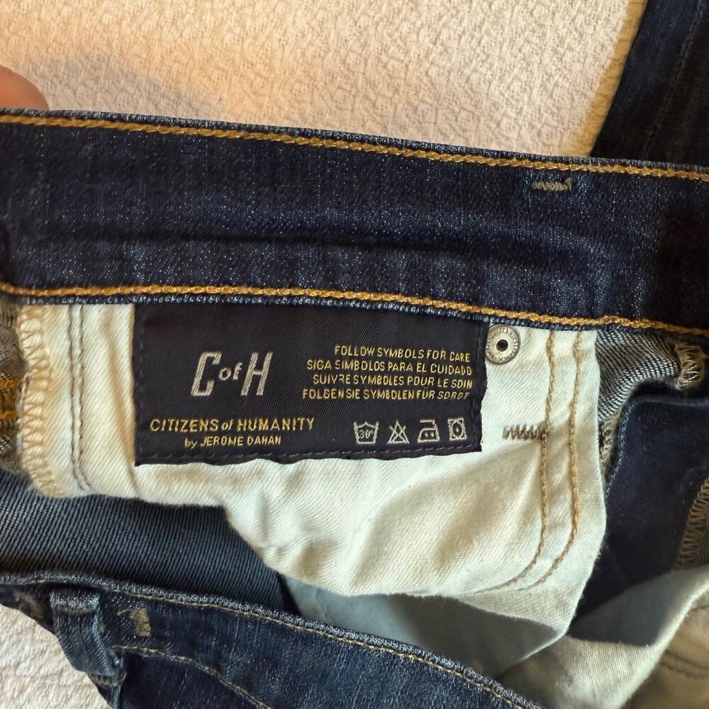 Citizens of Humanity Ava Low Rise Straight Leg Jeans Dark Wash 28 EUC - Picture 6 of 11